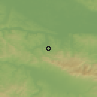Shaded relief of the 51 km around Petkovići, drawn from the GMTED2010 grid