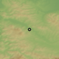 Shaded relief of the 52 km around Petrovo, drawn from the GMTED2010 grid