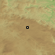Shaded relief of the 52 km around Pjenovac, drawn from the GMTED2010 grid