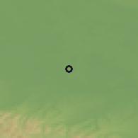 Shaded relief of the 52 km around Podgajevi, drawn from the GMTED2010 grid