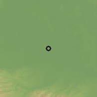 Shaded relief of the 52 km around Bok, drawn from the GMTED2010 grid