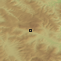 Shaded relief of the 52 km around Poklarevo, drawn from the GMTED2010 grid
