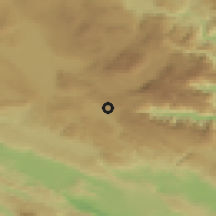 Shaded relief of the 52 km around Poklečani, drawn from the GMTED2010 grid