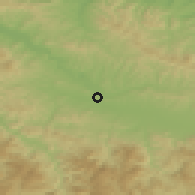 Shaded relief of the 52 km around Bokavići, drawn from the GMTED2010 grid