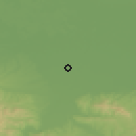 Shaded relief of the 52 km around Popovi, drawn from the GMTED2010 grid