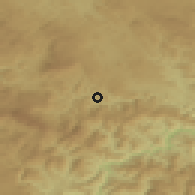 Shaded relief of the 52 km around Prača, drawn from the GMTED2010 grid