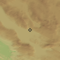 Shaded relief of the 52 km around Priluka, drawn from the GMTED2010 grid