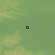 Shaded relief of the 51 km around Prnjavor, drawn from the GMTED2010 grid