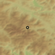 Shaded relief of the 52 km around Prokos, drawn from the GMTED2010 grid