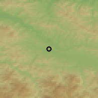 Shaded relief of the 52 km around Prokosovići, drawn from the GMTED2010 grid