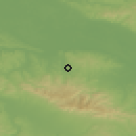 Shaded relief of the 51 km around Pucari, drawn from the GMTED2010 grid
