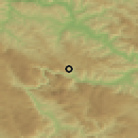 Shaded relief of the 52 km around Radoševići, drawn from the GMTED2010 grid