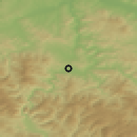 Shaded relief of the 52 km around Radovlje, drawn from the GMTED2010 grid