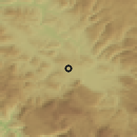 Shaded relief of the 52 km around Rakovica, drawn from the GMTED2010 grid
