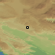 Shaded relief of the 52 km around Rastovača, drawn from the GMTED2010 grid