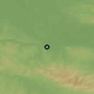 Shaded relief of the 51 km around Bosanska Dubica, drawn from the GMTED2010 grid