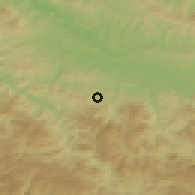Shaded relief of the 52 km around Repnik, drawn from the GMTED2010 grid