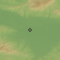 Shaded relief of the 51 km around Bosanska Gradiška, drawn from the GMTED2010 grid