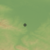 Shaded relief of the 52 km around Romanovci, drawn from the GMTED2010 grid