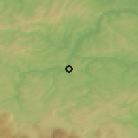 Shaded relief of the 52 km around Rudice, drawn from the GMTED2010 grid