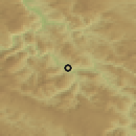 Shaded relief of the 52 km around Rudo, drawn from the GMTED2010 grid