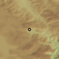 Shaded relief of the 52 km around Rumboci, drawn from the GMTED2010 grid