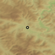 Shaded relief of the 52 km around Sadovače, drawn from the GMTED2010 grid