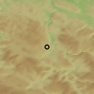 Shaded relief of the 52 km around Šehovci, drawn from the GMTED2010 grid