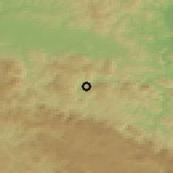 Shaded relief of the 52 km around Šekovići, drawn from the GMTED2010 grid