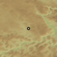 Shaded relief of the 52 km around Seljani, drawn from the GMTED2010 grid