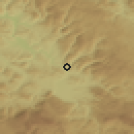 Shaded relief of the 52 km around Semizovac, drawn from the GMTED2010 grid