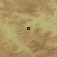 Shaded relief of the 52 km around Šenkovići, drawn from the GMTED2010 grid