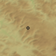 Shaded relief of the 52 km around Seoci, drawn from the GMTED2010 grid