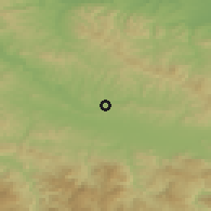 Shaded relief of the 52 km around Šićki Brod, drawn from the GMTED2010 grid