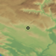 Shaded relief of the 52 km around Široki Brijeg, drawn from the GMTED2010 grid