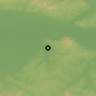 Shaded relief of the 51 km around Sitneši, drawn from the GMTED2010 grid
