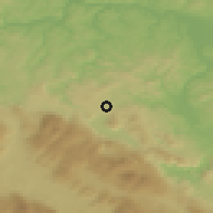 Shaded relief of the 52 km around Skucani Vakuf, drawn from the GMTED2010 grid