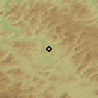 Shaded relief of the 52 km around Slapnica, drawn from the GMTED2010 grid