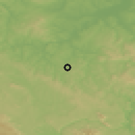 Shaded relief of the 51 km around Slapnica, drawn from the GMTED2010 grid