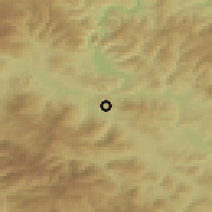 Shaded relief of the 52 km around Solakovići, drawn from the GMTED2010 grid