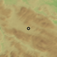 Shaded relief of the 52 km around Bosanski Petrovac, drawn from the GMTED2010 grid