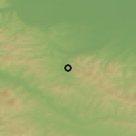Shaded relief of the 52 km around Špionica Donja, drawn from the GMTED2010 grid