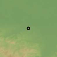 Shaded relief of the 52 km around Srednji Dragaljevac, drawn from the GMTED2010 grid