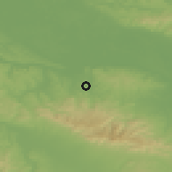 Shaded relief of the 51 km around Sreflije, drawn from the GMTED2010 grid