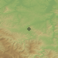 Shaded relief of the 52 km around Stenjak, drawn from the GMTED2010 grid