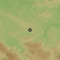 Shaded relief of the 52 km around Stijena, drawn from the GMTED2010 grid