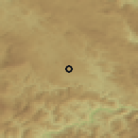 Shaded relief of the 52 km around Stjenice, drawn from the GMTED2010 grid