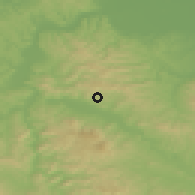 Shaded relief of the 52 km around Stjepan Polje, drawn from the GMTED2010 grid