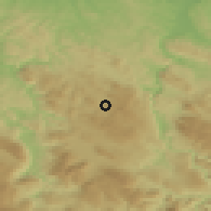 Shaded relief of the 52 km around Stričići, drawn from the GMTED2010 grid