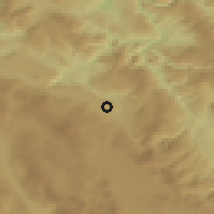 Shaded relief of the 52 km around Strojice, drawn from the GMTED2010 grid